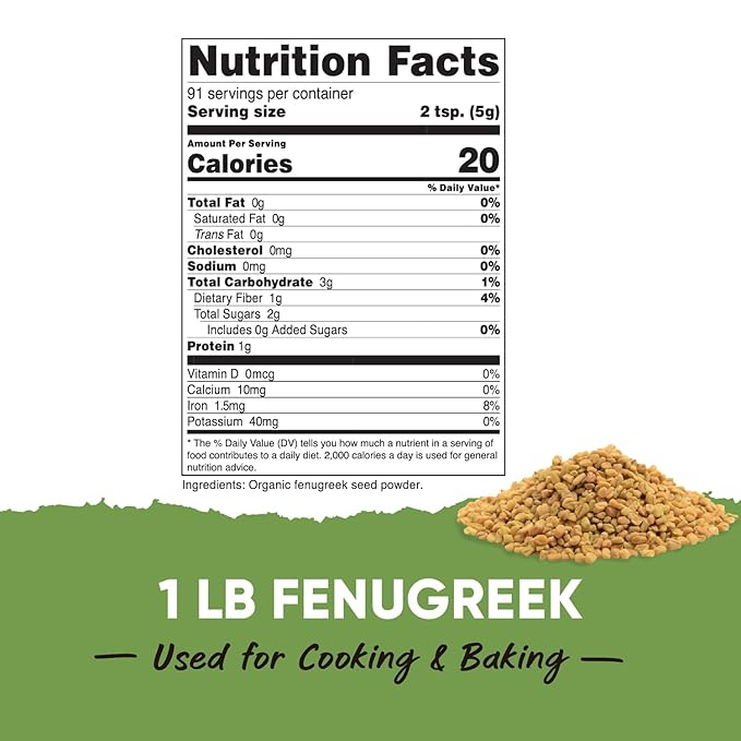 Nutricost Organic Fenugreek Powder (1LB)