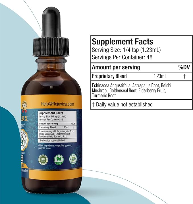 MunoMax - Advanced Immune Support Supplement - Liquid Delivery for Better Absorption - Echinacea, Astragalus, Reishi, Goldenseal, Elderberry & More!