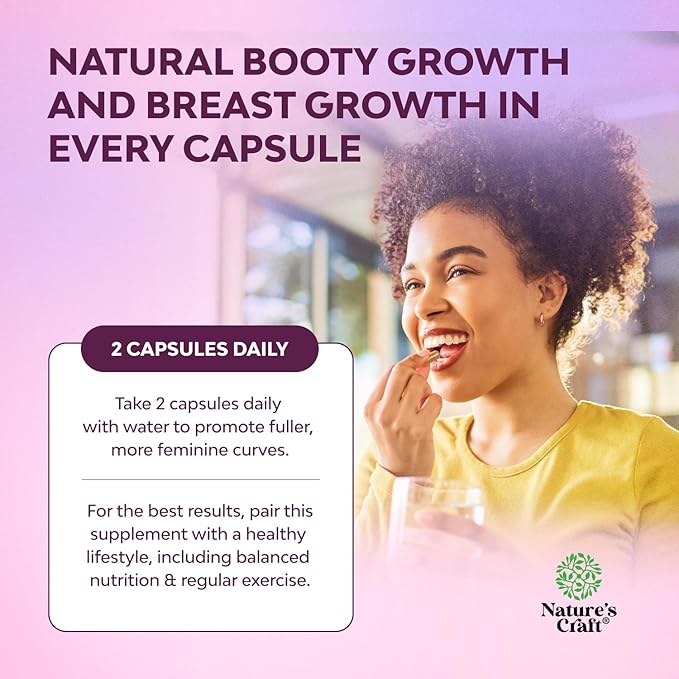 G-Curve Breast and Butt Enhancer Pills May Support Voluptuous Curves - Herbal Enhancement Pills with Horny Goat Weed for Women Saw Palmetto Extract and L-Arginine *Results May Vary