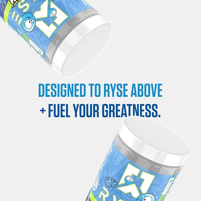 Ryse Loaded Pre Workout Powder - Sour Punch Blue Raz - Daily Pre-Workout for Men & Women with 390mg Caffeine, Beta Alanine, and Citrulline for Pump, Focus, and Energy - 30 Servings