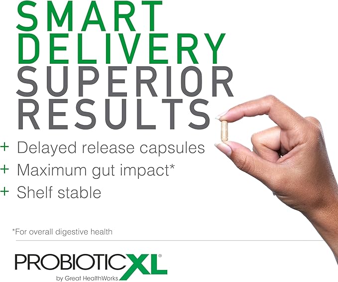 OmegaXL ProbioticXL - Probiotic & Prebiotic, Shelf Stable - Blend 11 Strains - Promote Healthy Gut Flora Growth, 12.5 Billion CFU - Non-GMO, Gluten-Free - 30 Veggie Caps