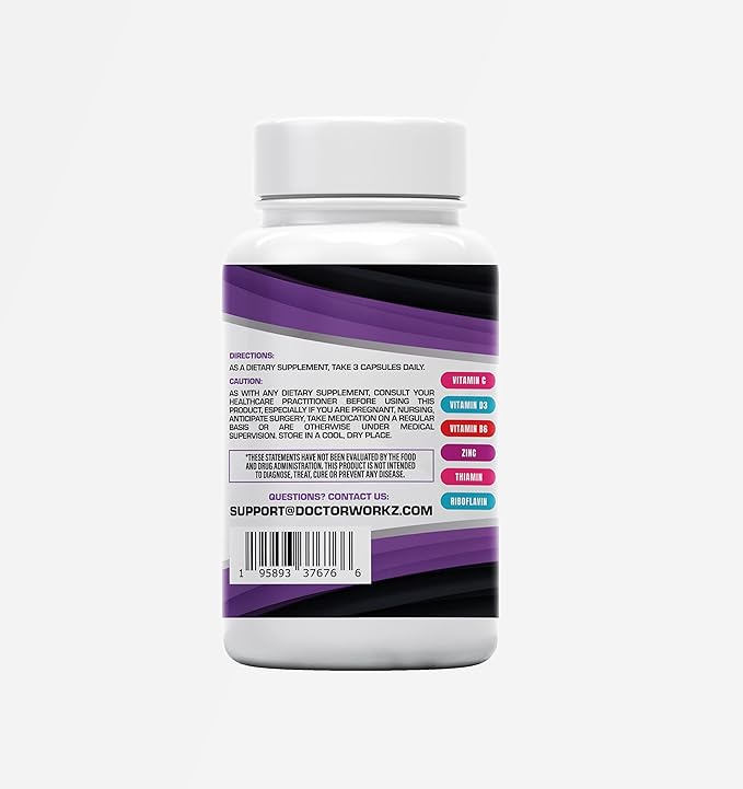 IMPACT IMMUNITY 12-IN-1 Immune System Support with Elderberry, Vitamin C, B6, B12, Riboflavin (B2), Zinc, D3, Quercetin, Thiamin Fisetin, L-Leucine & Probiotic-Made in USA- (90 Count)
