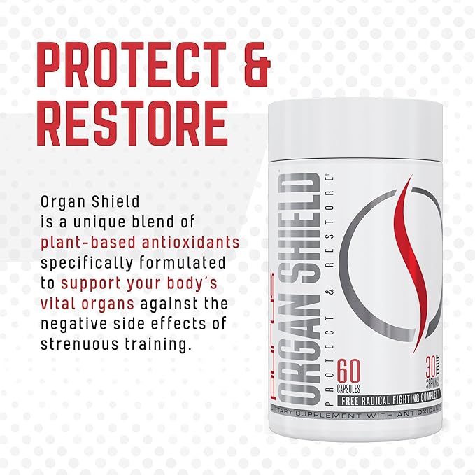 Purus Labs Organ Shield Active Antioxidant | Plant Based Antioxidants | 30 Servings, 60 Gelatin Capsules