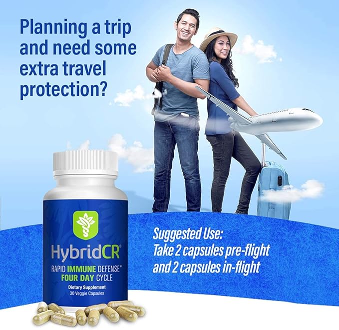 HybridCR Rapid Immunity Supplement | Zinc, Echinacea, Andrographis, Ginseng, Selenium, Gluten-Free & Non-GMO | 5-in-1 Immune Support Supplement | Pharmacist Formulated 1 Month Supply (30 Veggie Caps)
