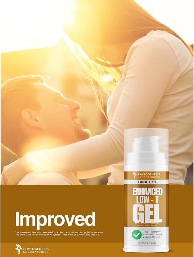 Enhanced Formula – Low T Support Gel – T Booster for Men – Muscle Recovery, Energy Booster, Healthy Aging – Now with Vitamins D3, K2, B6 and L-Arginine