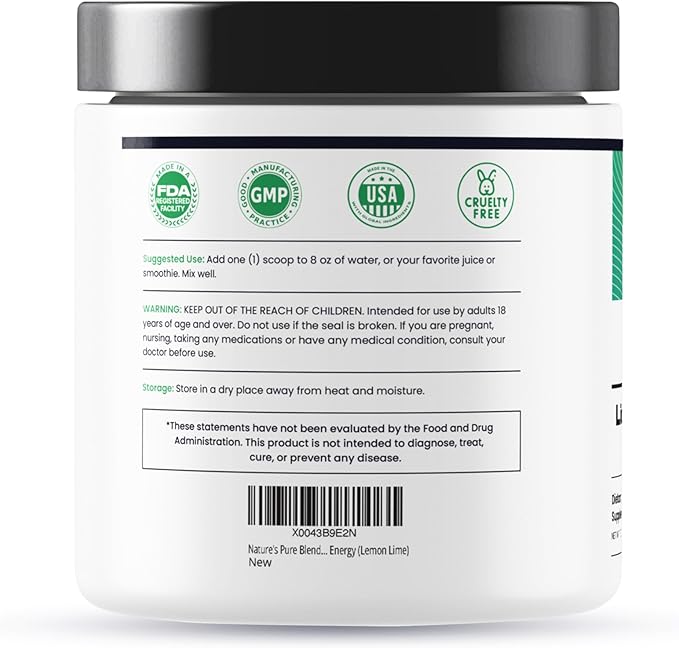Nature's Pure Blend Liquid Nitric Oxide Supplements for Men – L-Arginine Powder – Nitric Oxide Booster & Circulation Supplement – Blood Flow Support, L Arginine and L Citrulline – 5000 MG
