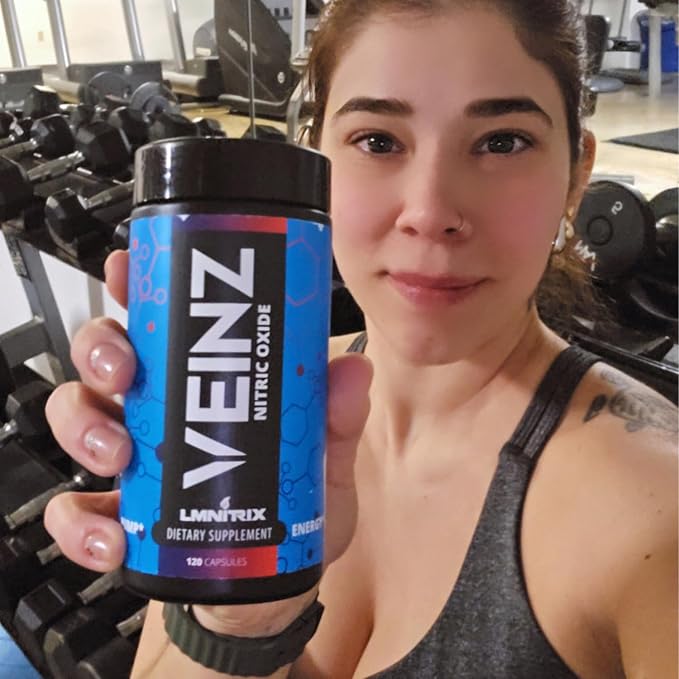 VEINZ Pills 120ct ✮ Nitric Oxide Supplement with L-Arginine, L-Citrulline & ALA ✮ N.O. Booster Pump Pills ✮ Top Muscle Mass Pill for Men ✮ 120 Capsules