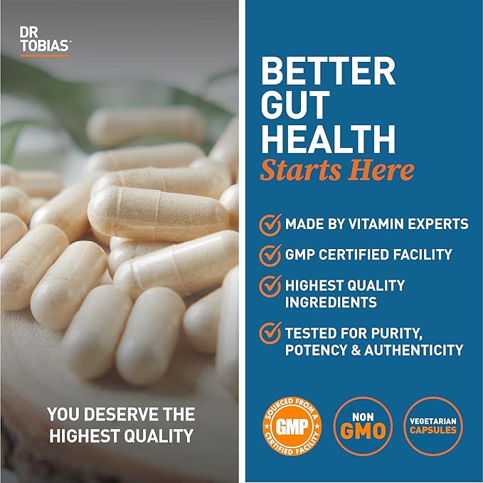 Dr. Tobias Probiotics 30 Billion & Deep Immune with Prebiotics for Digestion & Gut Health