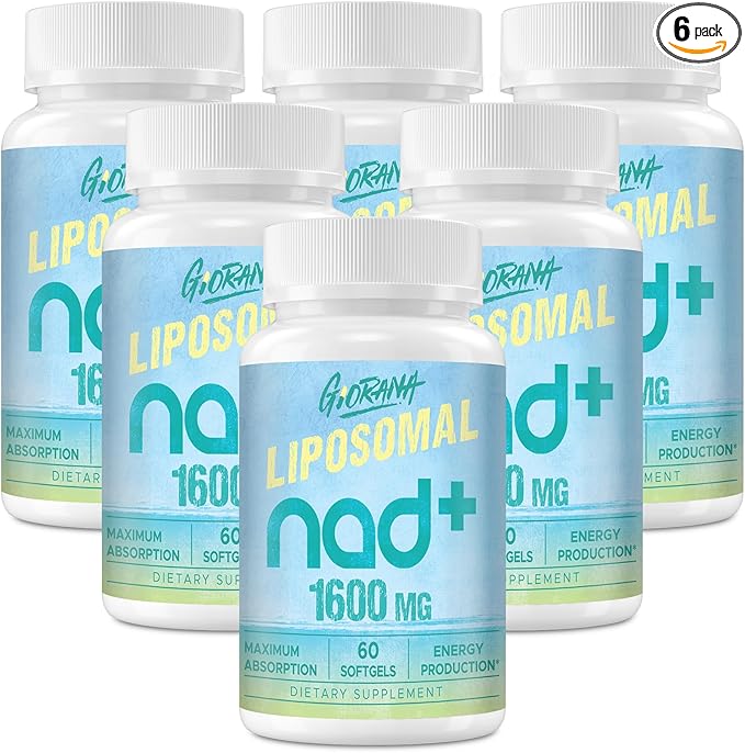 1600 MG Liposomal NAD+ Supplement, NAD+ Boosting Supplement, Similar to Nicotinamide Riboside, Superior Absorption, Vitamin B3 for Aging Defense, Longevity, Energy, Repair, 360 Softgels