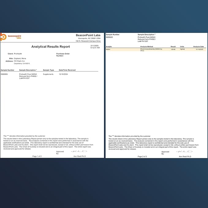 Pure NMNH (Dihydronicotinamide Mononucleotide) 125 mg | Sustained NAD Boost | 3rd Party Lab Tested