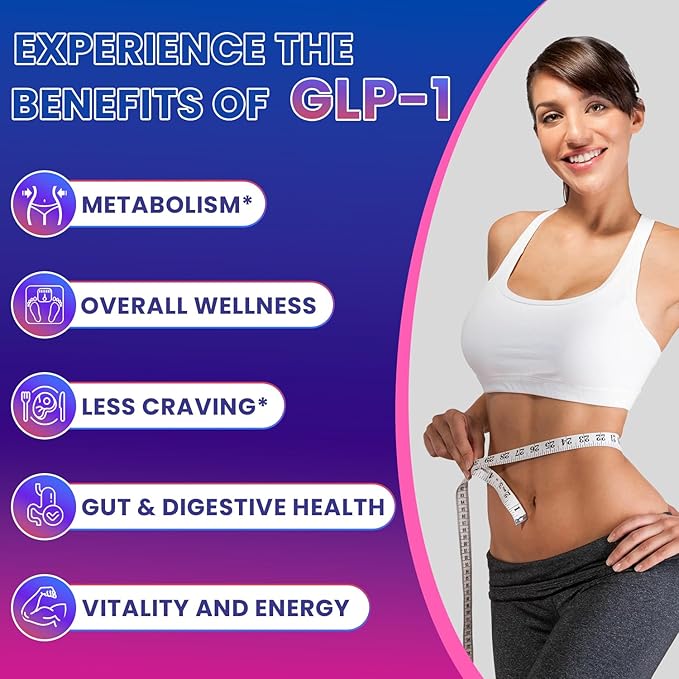 GLP-1 Supplement Support, GLP Activate Natural Formula, GLP-1 Supplement for Metabolic, Energy, GLP-1 Support, Take Before Meal (60 Capsules)