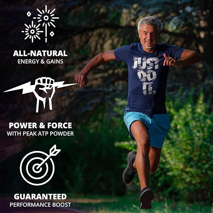 SPARQ Peak ATP Power & Performance Booster – 500mg ATP, D-Ribose, DMG & NAD+ – Boosts Muscle Mass, Energy, Stamina, Strength & Recovery – Caffeine-Free Pre-Workout Powder – 60 Servings – Unflavored