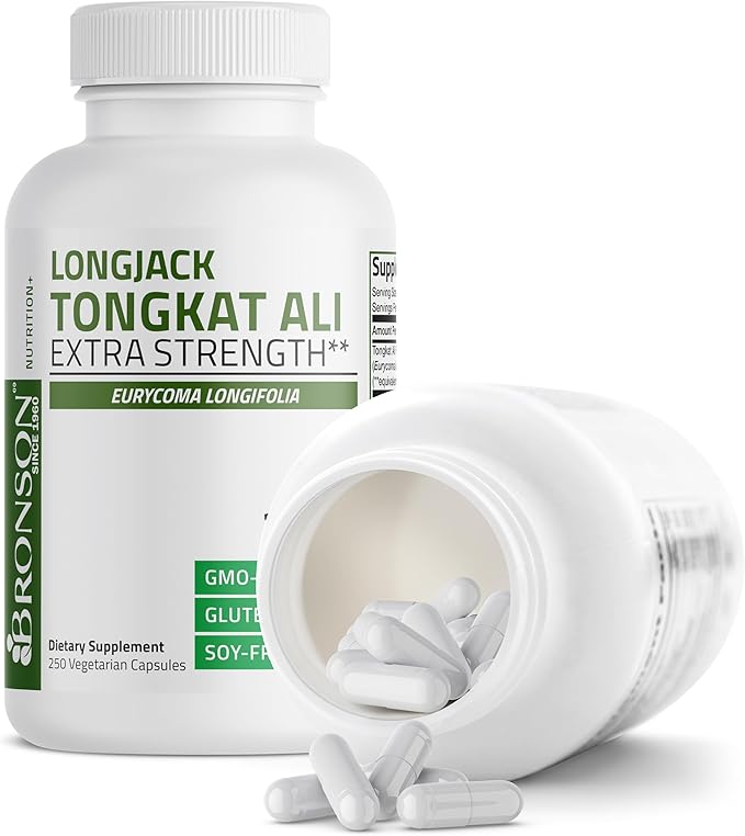 Bronson Longjack Tongkat Ali Extra Strength, 250 Vegetarian Capsules