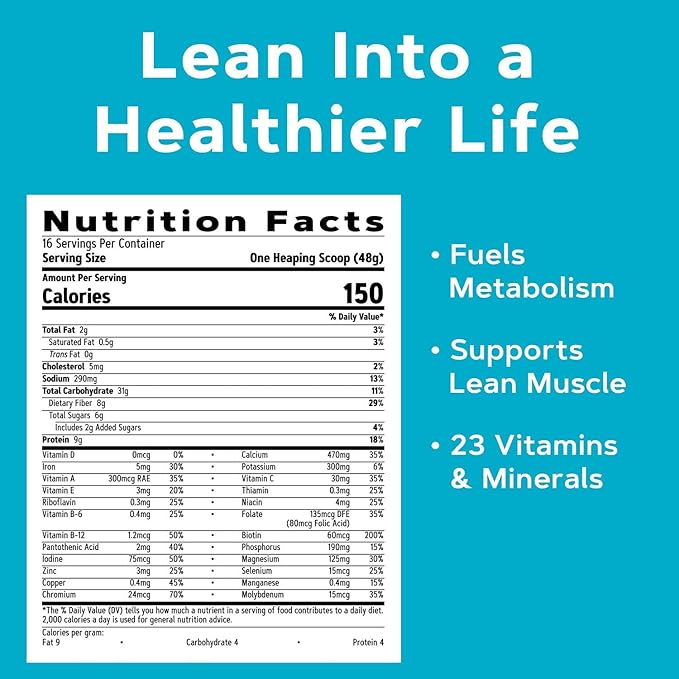 GNC Lean Shake 25 Meal Replacement Powder, Weight Management, With 25g Protein and High Fiber, Keto, Swiss Chocolate, 16 Servings