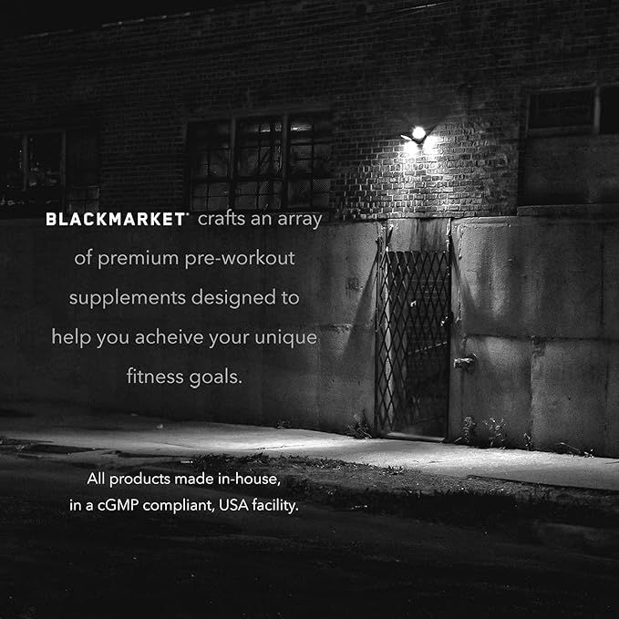 BLACKMARKET RAW L-Citrulline - Workout Powder Drink Mix for Men & Women, Improve Blood Flow & Performance, Cardiovascular Health Supplement, Reduces Fatigue & Improves Endurance, 300 Grams
