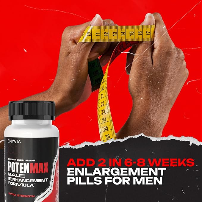 Natural Enlargement Pills for Men - Male Supplements for Men, Add 2-3in 60 Days, Boost Performance, Stamina and Endurance with Oyster Extract, Tongkat Ali, Tribulus, Maca, L-Arginine, 1-Month Supply