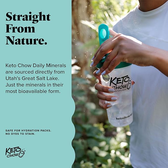 Keto Chow - Daily Minerals Drops - Promotes Electrolyte Balance - Copper, Magnesium, Chromium, Zinc, Boron, & Selenium - Zero Sugar - Keto Friendly - Gluten Free - Vegan - Non GMO - Travel Size - 2 oz