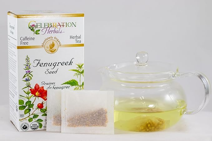CELEBRATION HERBALS Fenugreek Seed Organic 24 Bag, 0.02 Pound