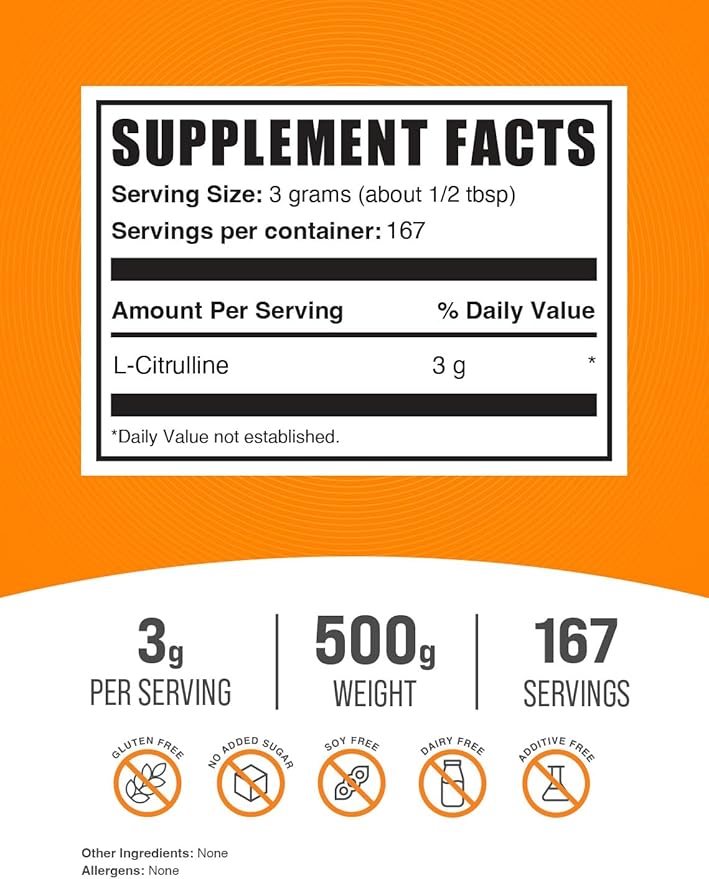 BulkSupplements L-Citrulline 500g + L-Arginine 500g Bundle