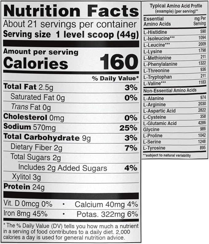 NOW Foods Sports Nutrition, Pea Protein 24 g, Easily Digested, Creamy Chocolate Powder, 2-Pound