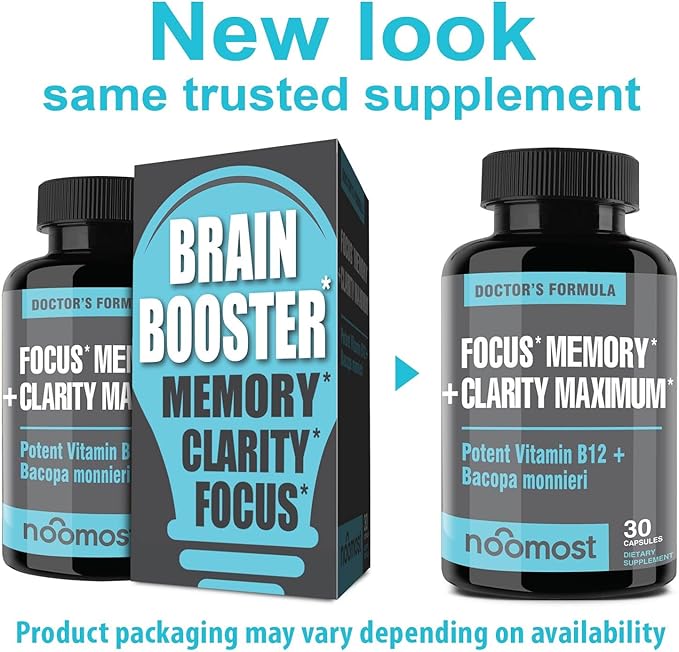 Brain Supplement for Focus, Memory, Clarity, Energy Work as Caffeine Brain Booster for Memory & Focus for Brain Fog, Brain Boost & Brain Support (Pack 1)