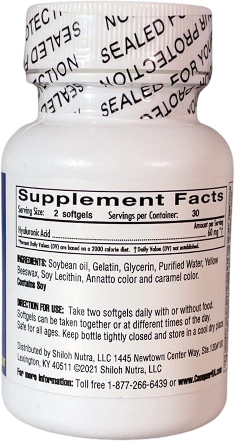 Original Form Hyaluronic Acid Pack of 4, Improve Mobility, Flexibility - 60 softgel Caps