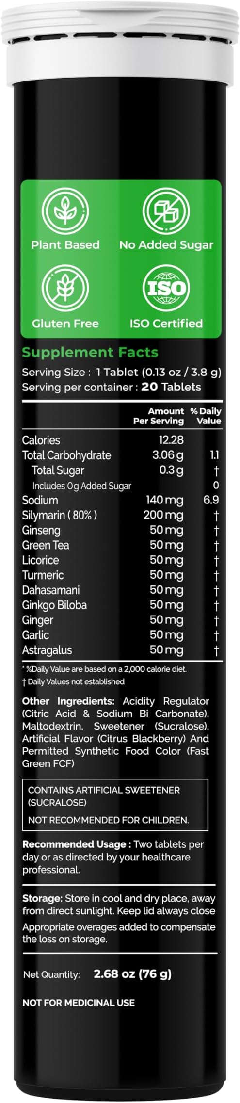 Auric Herbal Liver Support Supplement | Milk Thistle (Silymarin), Turmeric, Garlic, Ginger for Liver Health | Advanced Detox & Cleansing Formula for active Liver | 40 Tablets | Plant Based Gluten-Free
