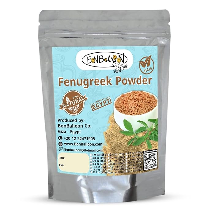Pure & Natural Fenugreek Ground Powder Dried Natural Herbal Herb Herbs Tea Cooking Seasoning Spice Spices Trigonella Foenum Graecum Genisteae Kosher Halal (17.64 oz / 500 gm) حلبه مطحونه
