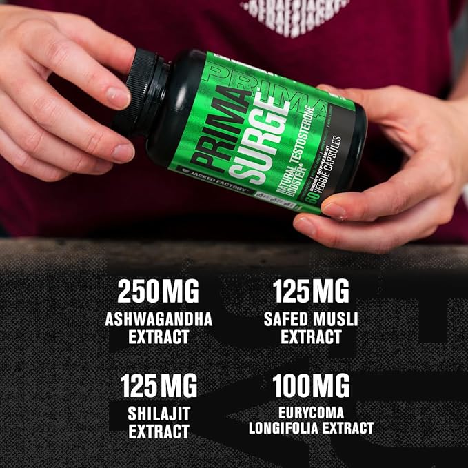 Jacked Factory Androsurge Estrogen Blocker for Men + Primasurge Testosterone Booster for Men + Burn XT Burn-XT Thermogenic Fat Burner - Appetite Suppressant for Weight Loss