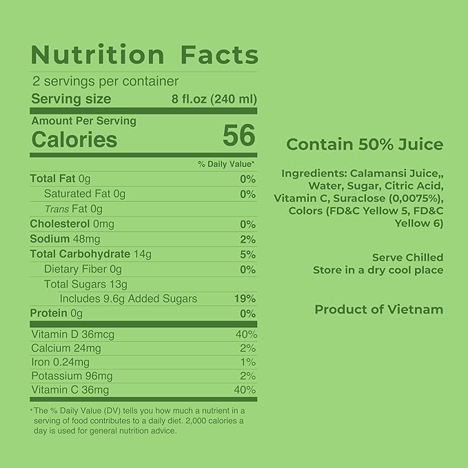 Calamansi Juice with Pulp, 16.9 oz (Pack of 12) JANS | From 100% Pure Calamansi Extract | NO Sugar Added, NOT From Concentrate, Good Source of Vitaminc C, Refreshing Taste of the Tropics