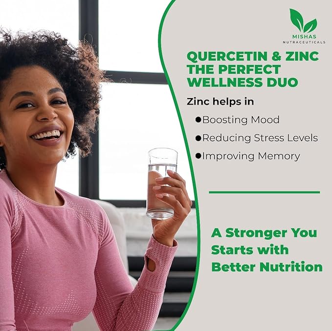 Strength Quercetin with Bromelain, Zinc, Vitamin C & D, Elderberry – Immune & Lung Support Supplement for Women & Men - Artemisinin, Sea Moss, Echinacea & Allergy Relief – Vegan 60 Capsules