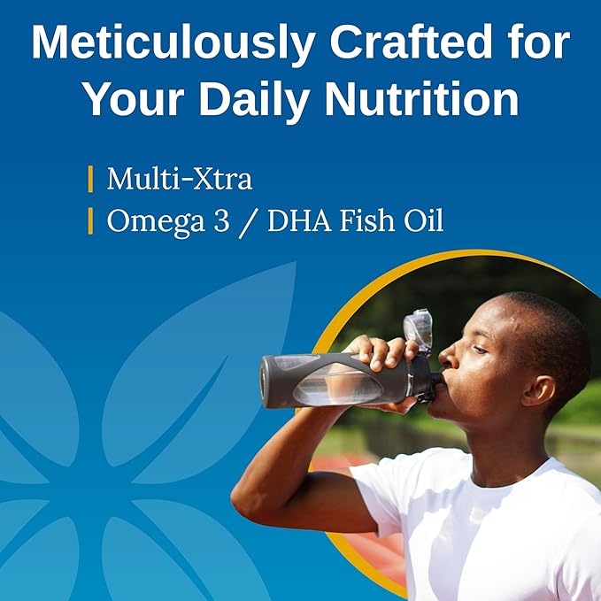 Xtendlife Daily Care Bundle - Multi-Xtra Multivitamins & Omega-3/DHA Fish Oil - Vitamins, Minerals, Antioxidants, and Fatty Acids for Total Body Support - 30 Day Supply