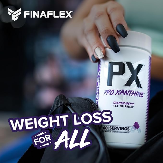 FINAFLEX PX PRO Xanthine - 60 Capsules - Thermogenic - Promotes Energy, Focus & Appetite Suppression - with Caffeine & TeaCrine - 60 Servings