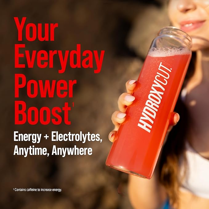 Hydroxycut Drink Mix, Wildberry Blast - 21 Travel-Size Packets - Zero Calories, Zero Sugar - Boost Metabolism, Burn Calories, Increase Energy - for Women & Men