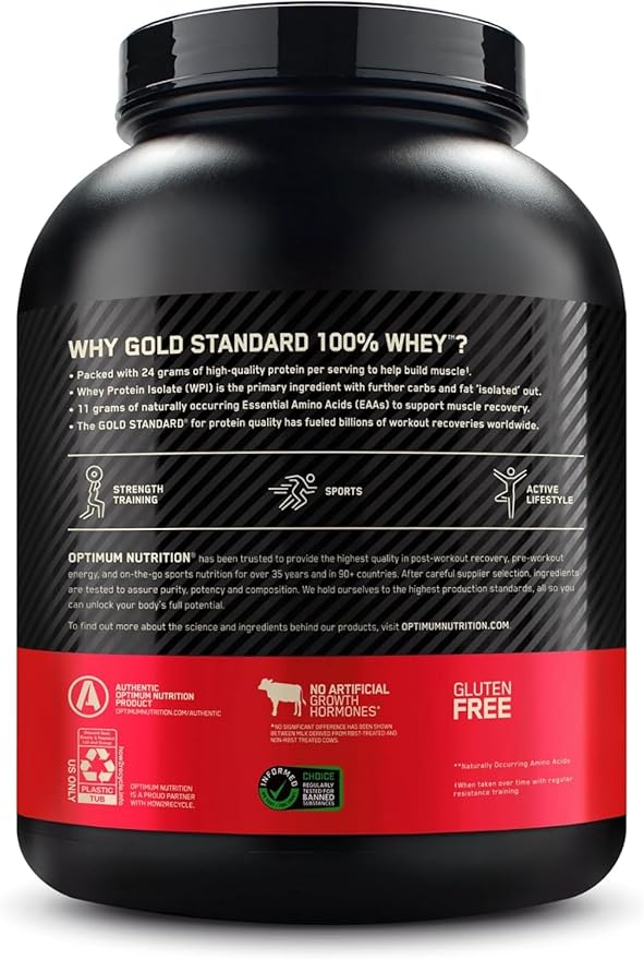 Optimum Nutrition Gold Standard 100% Whey Protein Powder, Coffee, 5 Pound (Packaging May Vary)