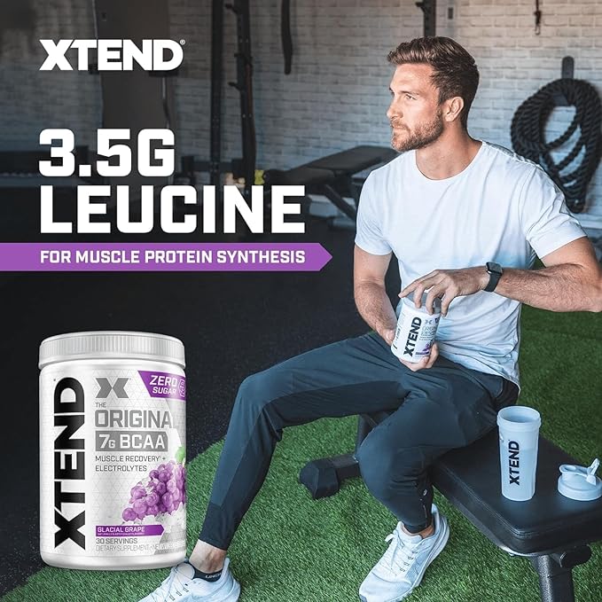 Original BCAA Powder 7g BCAA and 2.5g L-Glutamine, Sugar Free Post Workout Muscle Recovery Drink with Amino Acids for Men & Women, 30 Servings