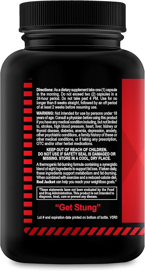Red Jacket Thermogenic Fat Burner – Advanced Weight Loss Pills for Energy Boost, Metabolism Ignite, Extreme Shred, and Focus – Ultra Potent Diet Supplement for Lean Body and Performance Power