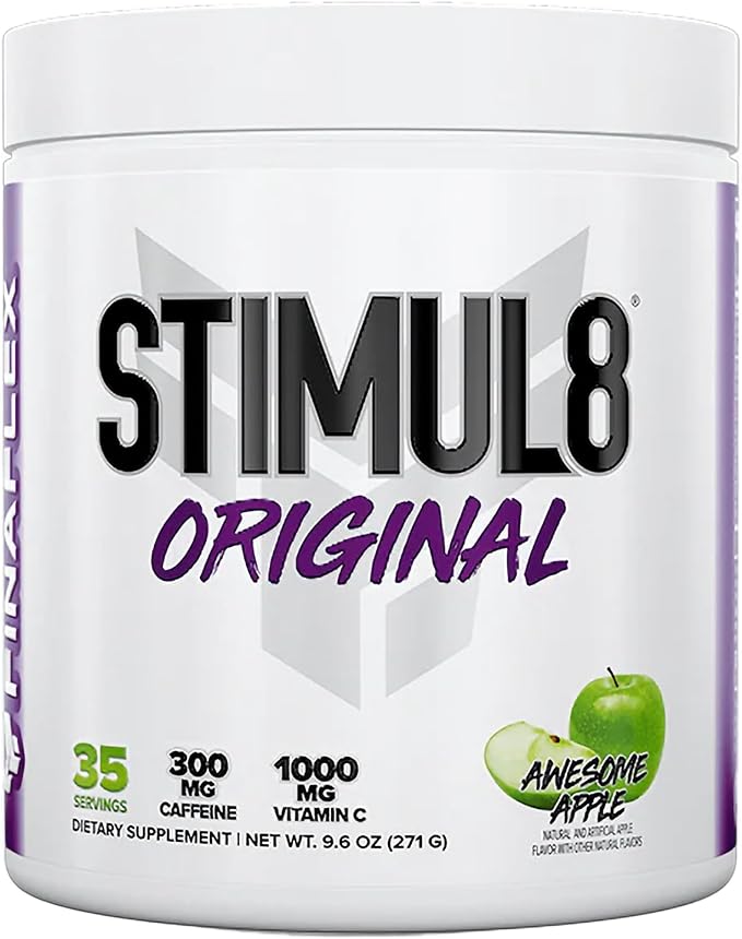FINAFLEX STIMUL8 Original Pre-Workout, Awesome Apple - Energy, Strength & Endurance for Men & Women - with Caffeine, Beta-Alanine & Vitamin C - 35 Servings