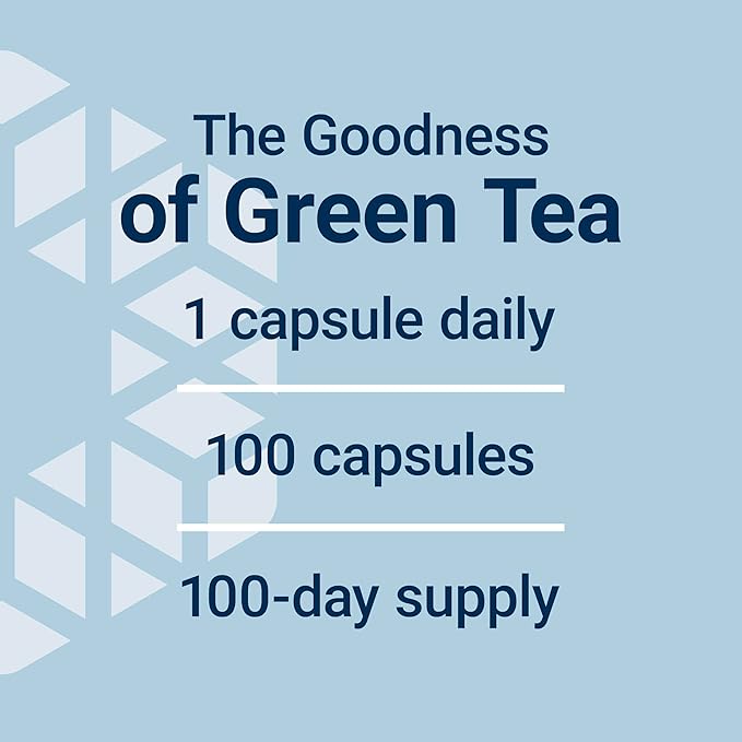Life Extension Lightly Caffeinated Mega Green Tea Extract, Camellia sinensis Extract with Concentrated EGCG polyphenol Content, Gluten-Free, Non-GMO, Vegetarian, 100 Capsules