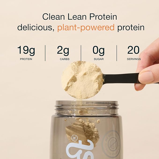 Nuzest - Pea Protein Powder - Clean Lean Protein, Premium Vegan Plant Based Protein Powder, Dairy Free, Gluten Free, GMO Free, Protein Shake, Real Coffee, 20 Servings, 1.1 lb