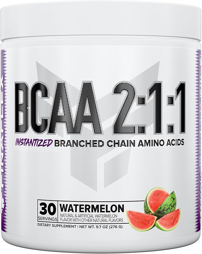 FINAFLEX Pure BCAA 2:1:1, Watermelon - 9.7 oz - Promotes Strength, Recovery & Performance - with 2:1:1 Ratio of Leucine, Isoleucine & Valine + Vitamin C - 30 Servings
