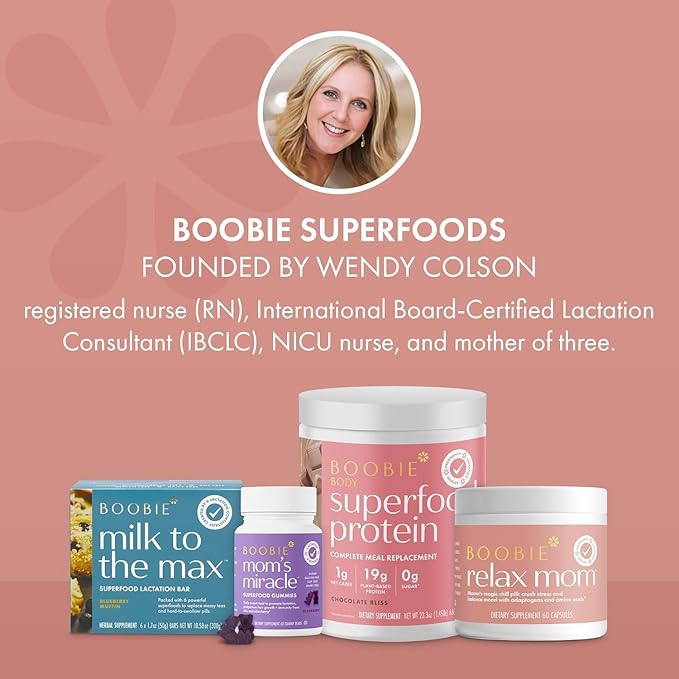 Boobie Bar Superfood Blueberry Muffin Lactation Bar for Breastfeeding Moms to Increase Milk Supply | #1 Selling Lactation Snack Bars | Vegan, Fenugreek-Free, Gluten-Free, Dairy-Free (12 Bars)