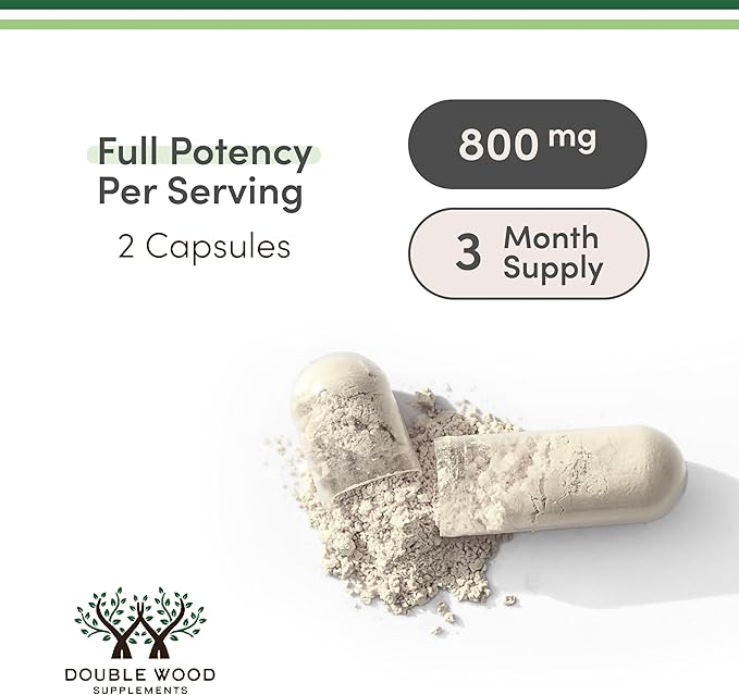 Magnesium Citrate 800mg, 180 Capsules, Digestion & Constipation Support, Vegan Safe, Non-GMO, Double Wood Supplements