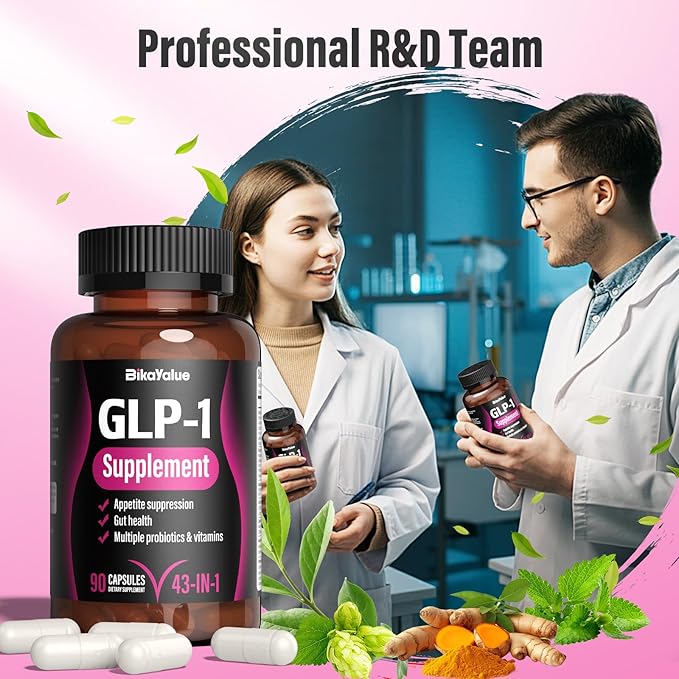GLP-1 Alternative Supplement, Natural Extracts with Hops, Green Tea Extract, Garcinia Cambogia, Multivitamins, Probiotics, for Gut, GLP-1 Activate & Overall Health - 040