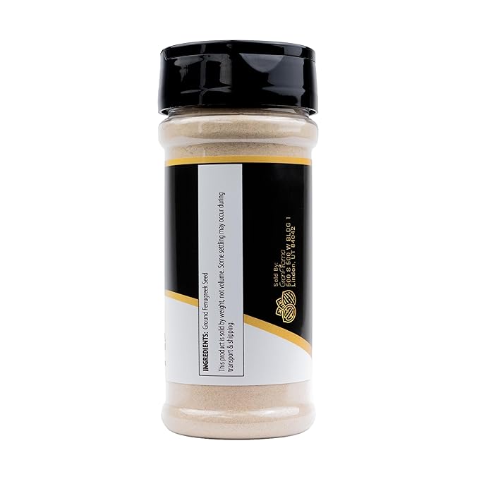 GranAroma Fenugreek Seed Powder, Earthy and Nutty Flavor, Use in Curries, Stews, and Spice Blends (4.8 Ounce)