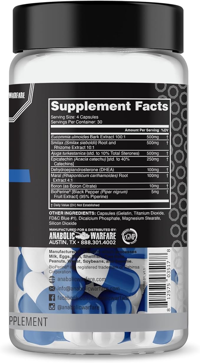 Anabolic Warfare Project Bulk, Mass Building Formula, Protein Synthesis, Strength, Muscle Definition, Made with Botanicals*