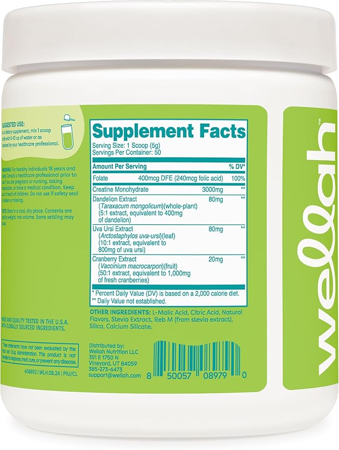 Pump-It-Up Creatine (50 Servings, Coconut Lime) - Creatine Monohydrate with Dandelion, Uva Ursi, & Cranberry Extract