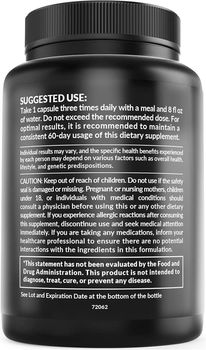6-in-1 Organic Maca Root Ashwagandha Capsules 1710mg with DHEA and Black Pepper Fruit Extract for Women and Men - Black Maca Supplement for Stamina, Bone and Mood Support Supplement, 120ct (Pack of 2)