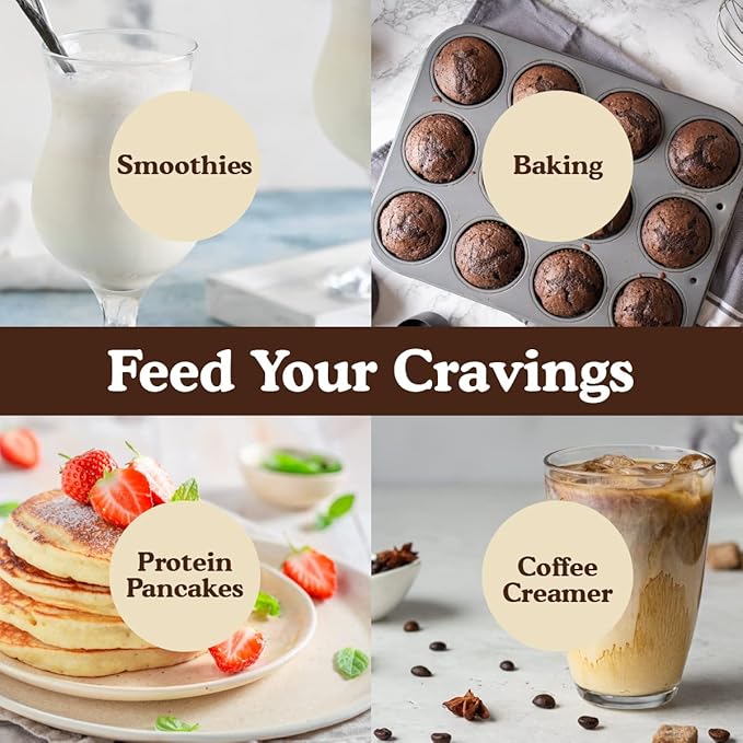 Meal Replacement Shakes, 21g Protein, Vegan Plant Based Protein Powder, Apple Cider Vinegar, Digestive Enzymes, All in One Shake for Women & Men (10 Servings, Vanilla Cream)