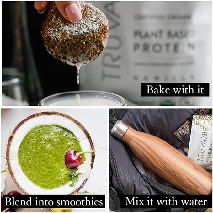Truvani Vegan Protein Powder | Vanilla | 20g Organic Plant Based Protein | 18 Servings | Keto | Gluten & Dairy Free | Low Carb | No Added Sugar